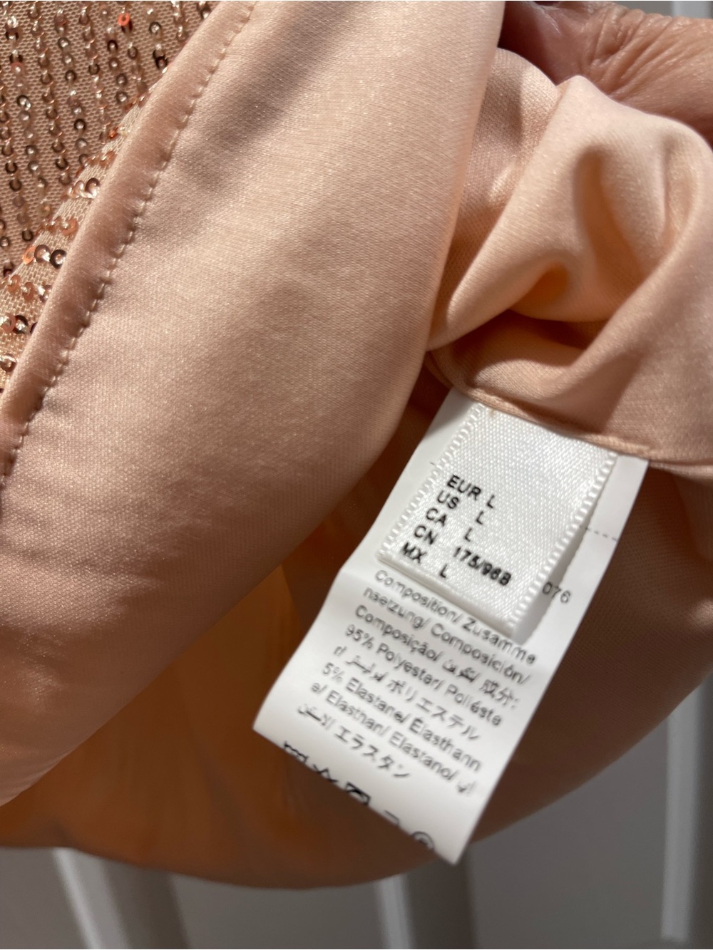 Sequin Striped Cap-Sleeve Top - Blush - Picture 4 of 4